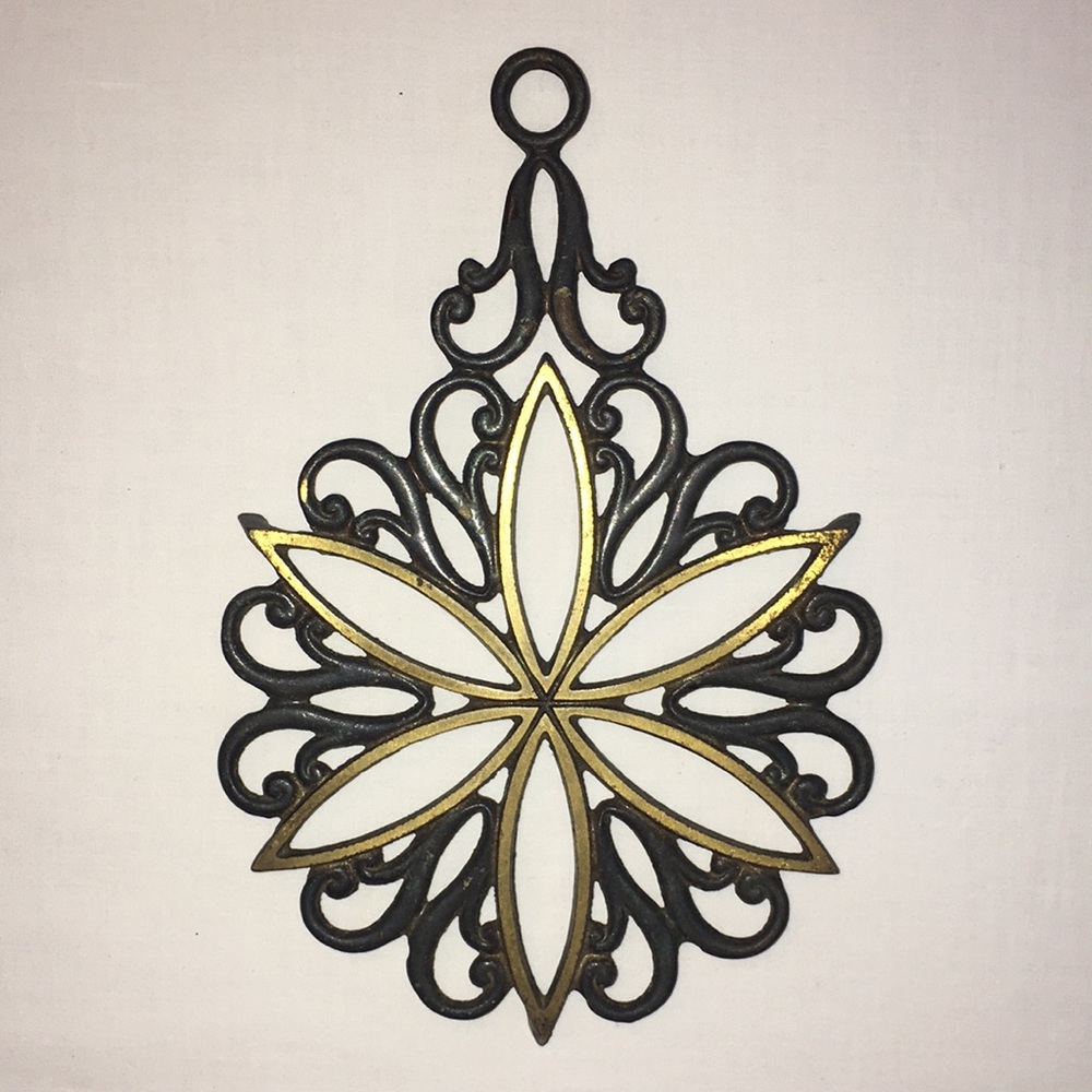 Vintage Dayagi Brass Trivet. Made in Israel